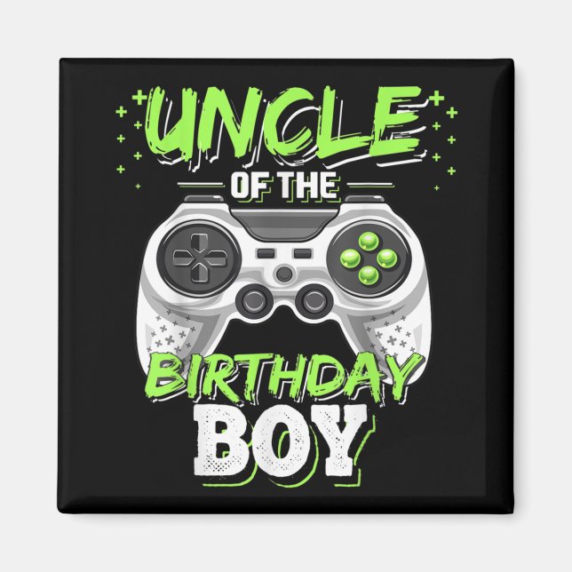 Farbror i Birthday Boy Matching Video Game Magnet (Framsidan)