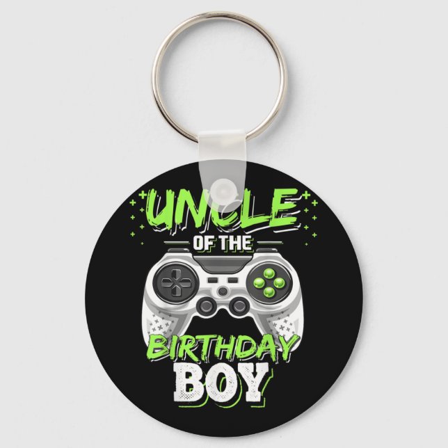 Farbror i Birthday Boy Matching Video Game Nyckelring (Framsida)