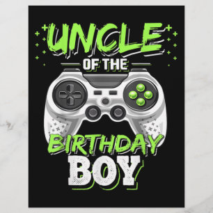 Farbror i Birthday Boy Matching Video Game Reklamblad
