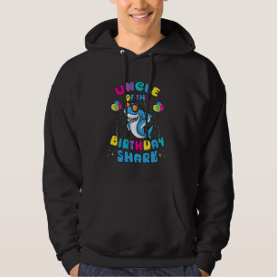 Farbror i Birthday Boy Shark Älskare Kids Family Hoodie