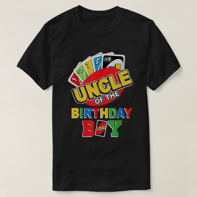Farbror i Birthday Boy Shirt Uno Pappa Pappa Fathe T Shirt (Design framsida)