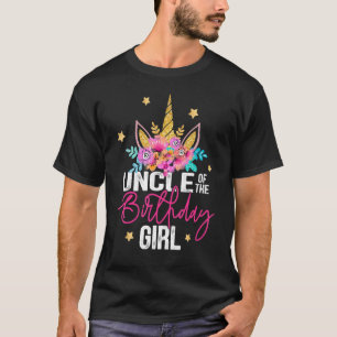 Farbror i Birthday Girl Unicorn Girl Party T Shirt