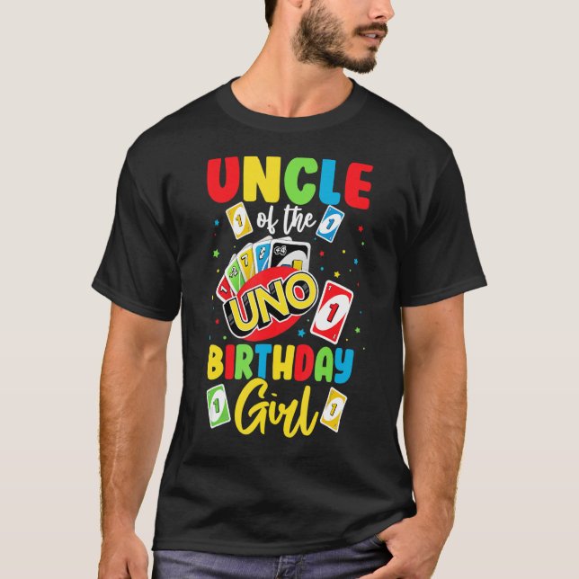 Farbror i Birthday Girl Uno pappa Pappa Far T Shirt (Framsida)