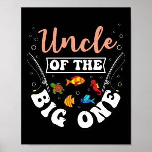 Farbror i Födelsedagsfesten Big One Fishing Bday C Poster