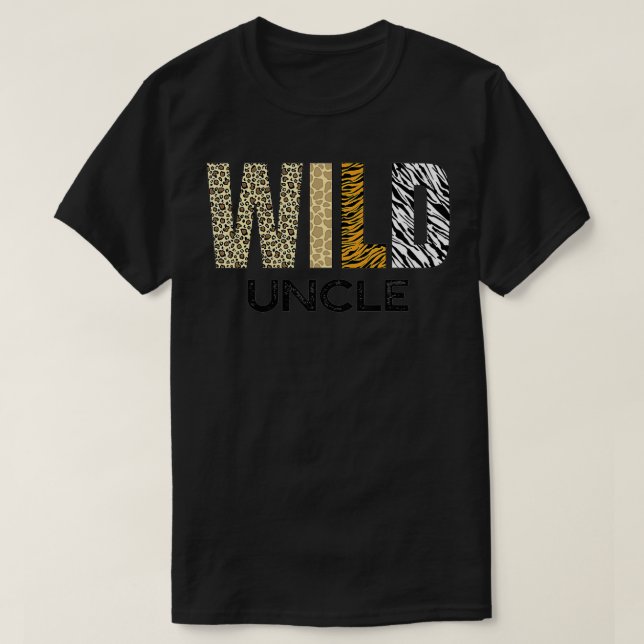 Farbror i Vild 1 Zoo Birthday Safari Jungle A T Shirt (Design framsida)