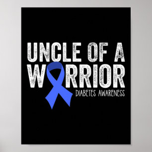 Farbror i Warrior T1d Kid Diabetic Blue Su Poster