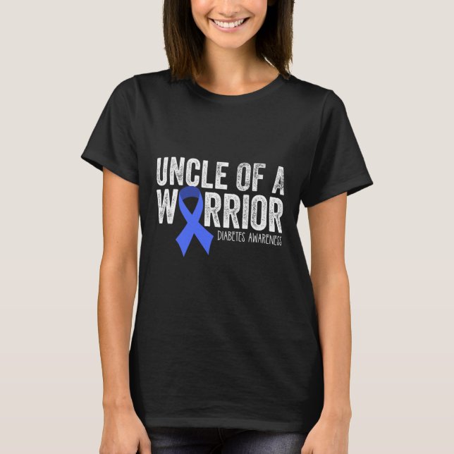 Farbror i Warrior T1d Kid Diabetic Blue Su T Shirt (Framsida)