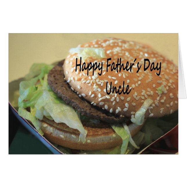 farbror Lycklig Fars dag Hälsningskort (Framsidan Horizontal)