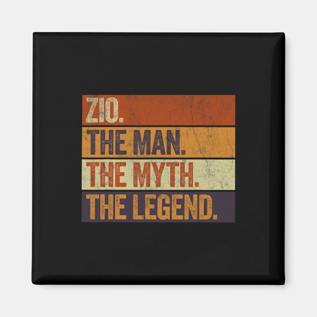 Farbror Mannen Myten Legenden Rolig Retro Pappa Magnet (Framsidan)