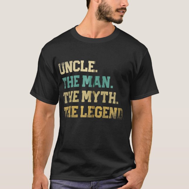 Farbror Myth Legend Fars dag Pappa Best T Shirt (Framsida)