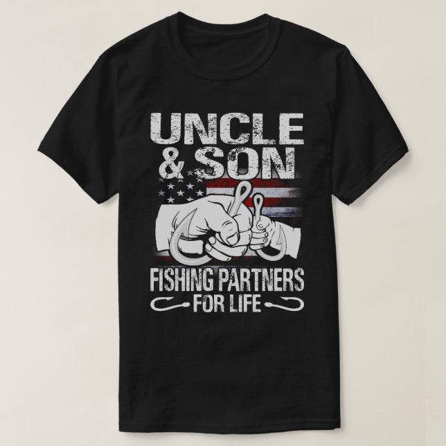 Farbror och son Matching Shirts Fisheries Partners T Shirt (Design framsida)