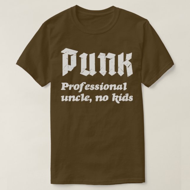 Farbror Professionell nr Kids Punk Sten Design T Shirt (Design framsida)