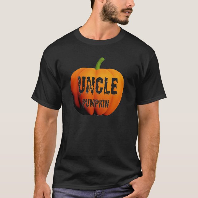 Farbror Pumpkin Halloween Design Design T Shirt (Framsida)