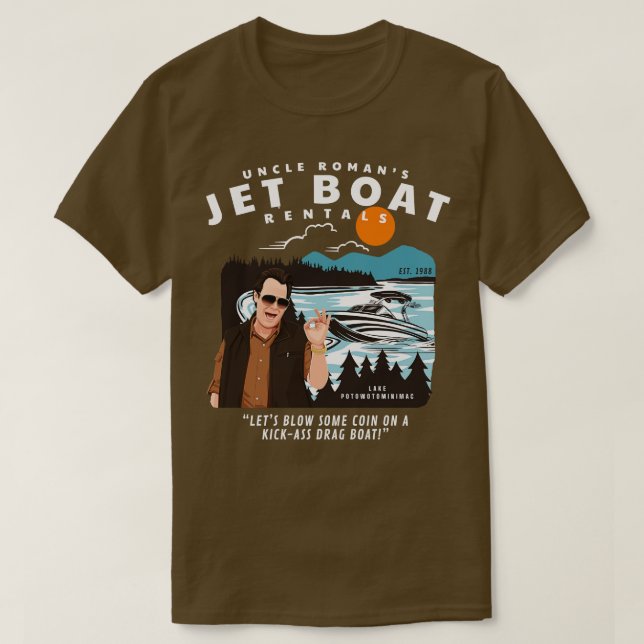 Farbror Romans Jet Boat Hyres Est 1988 1 T Shirt (Design framsida)