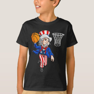 Farbror Sam 4 juli basket dunk pojkar män T Shirt