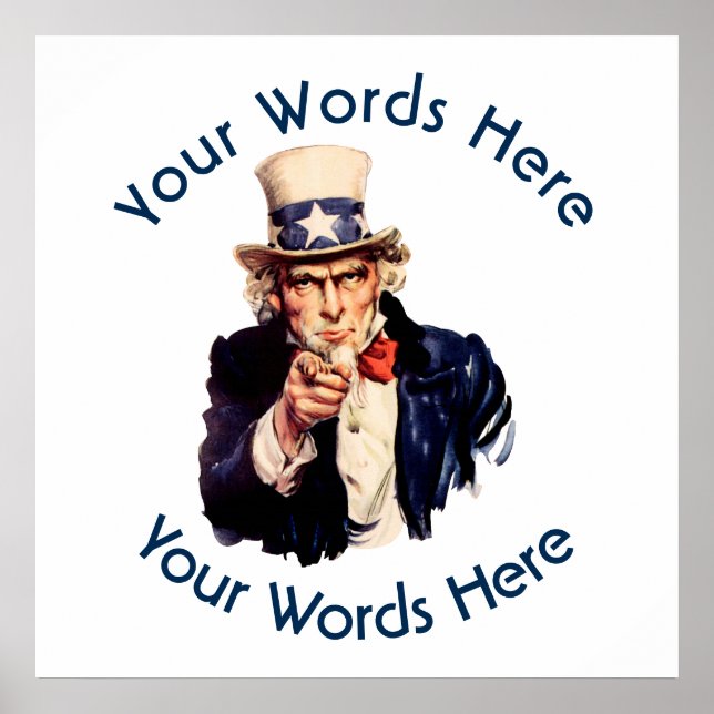 farbror Sam Anpassningsbar Poster (Framsidan)