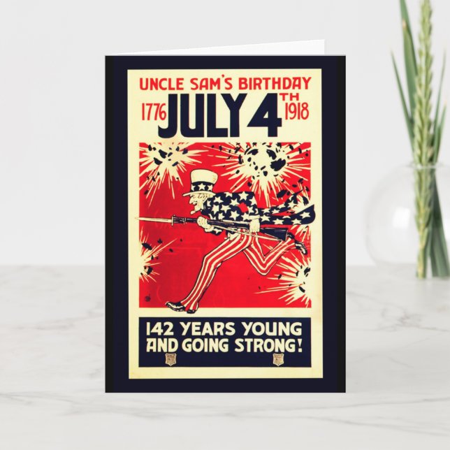 Farbror Sam är 142:a födelsedagen Kort (Framsida)