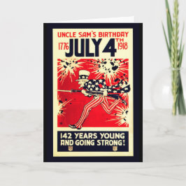 Farbror Sam är 142:a födelsedagen Kort