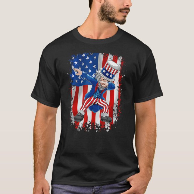 Farbror Sam Dab Dance 4 juli T Shirt (Framsida)