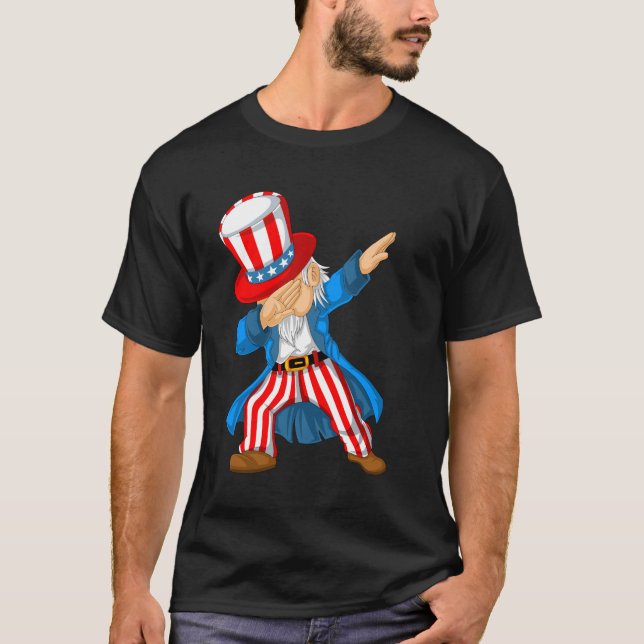 Farbror sam dabbing t shirt (Framsida)