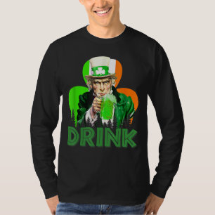 Farbror Sam dricker hela dagen Irish Beer St Patri T Shirt