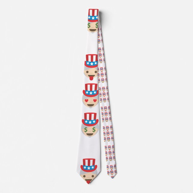 farbror sam emoji herrkläder manar necktie halsban slips (Framsida)
