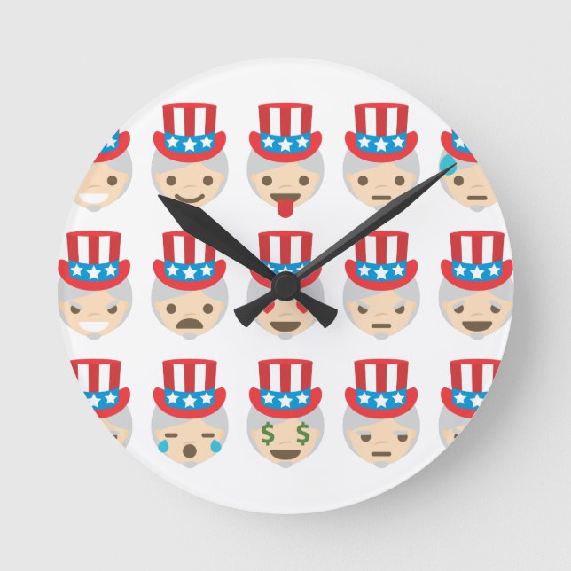 farbror sam emoji rund klocka (Framsida)