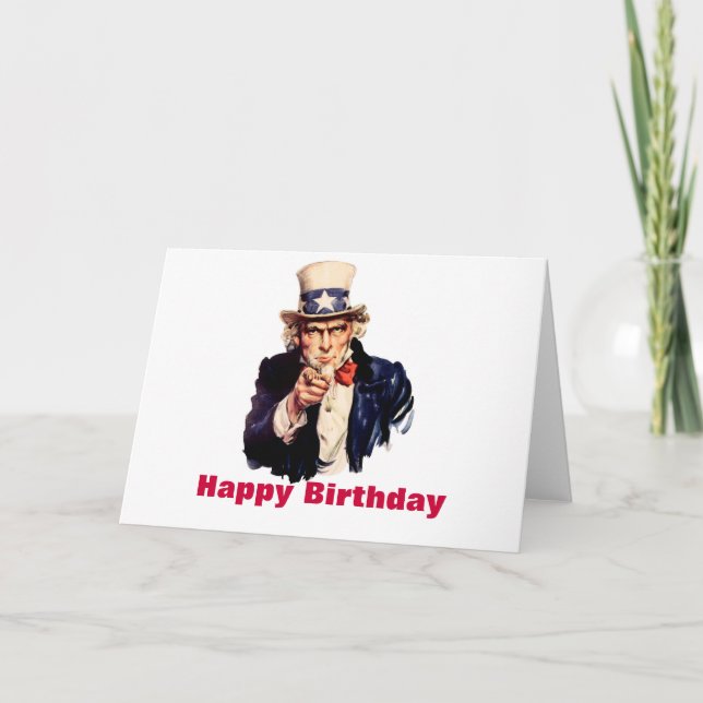 Farbror Sam Grattis på födelsedagen Card Kort (Framsida)