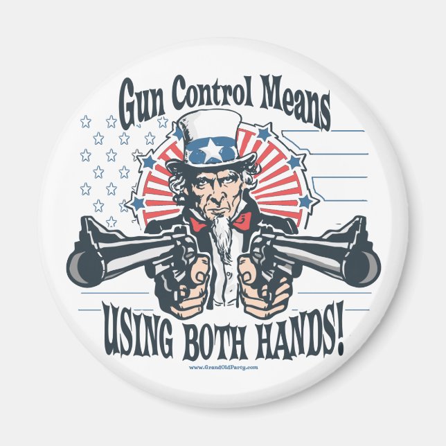 farbror Sam Gun Control Magnet (Framsidan)
