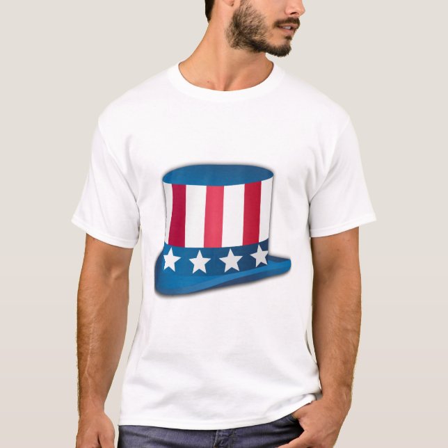 farbror Sam Hat T Shirt (Framsida)
