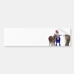 farbror Sam Hugs Lycklig Donkey Bildekal