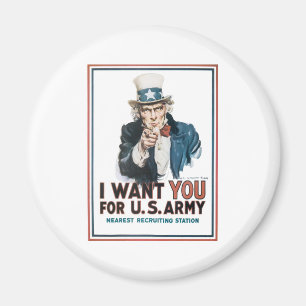 Farbror Sam "Jag vill ha DIG!" Magnet