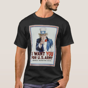 Farbror Sam, jag vill ha dig till USA-armén Vintag T Shirt
