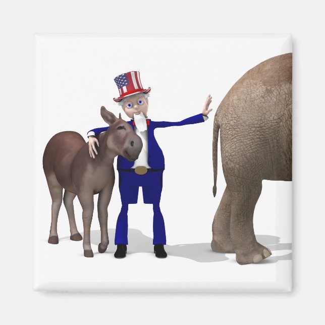 farbror Sam Kärlek Animals Magnet (Framsidan)