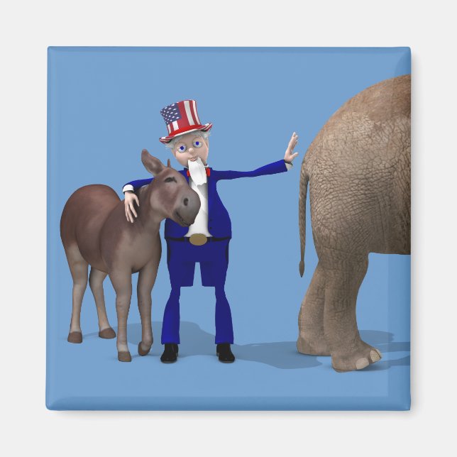 farbror Sam Kärlek Animals Magnet (Framsidan)