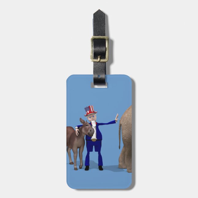 farbror Sam Kärlek Donkey Bagagebricka (Vertikal Framsida)