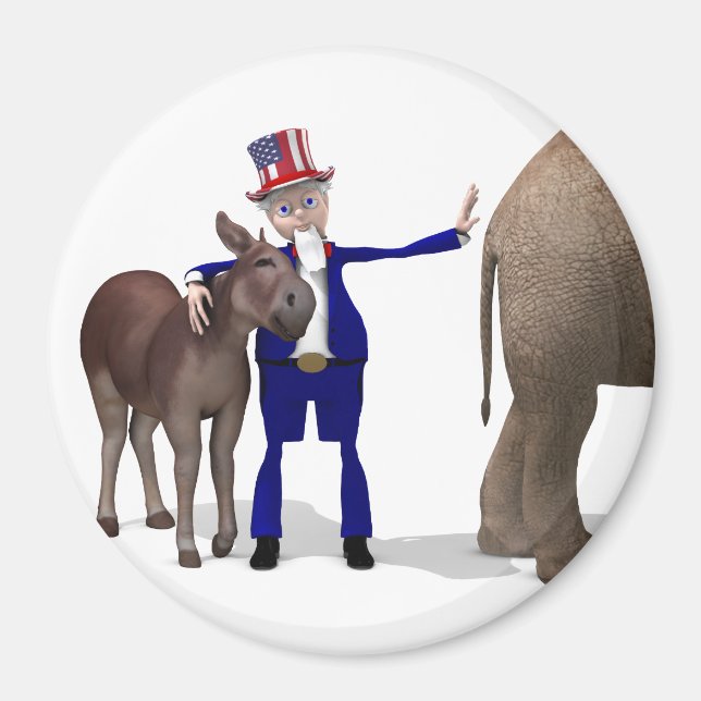 farbror Sam Kärlek Donkey Magnet (Framsidan)