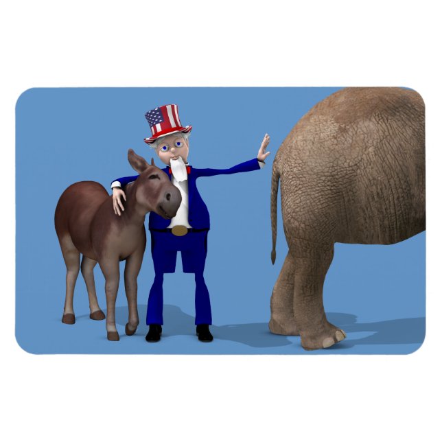 farbror Sam Kärlek Donkey Magnet (Horisontell)