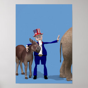 farbror Sam Kärlek Donkey Poster