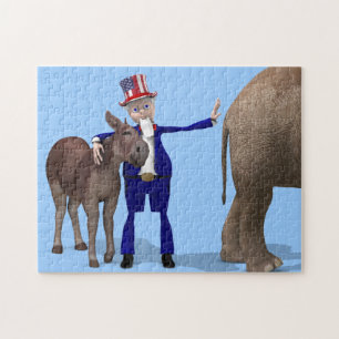 farbror Sam Kärlek Donkey Pussel