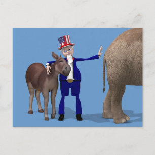 farbror Sam Kärlek Donkey Vykort