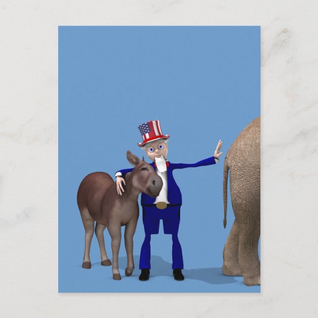 farbror Sam Kärlek Donkey Vykort (Framsida)