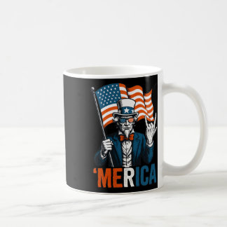 Farbror Sam Merica Sten Funny 4:e juli Amerikanska Kaffemugg