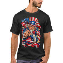Farbror Sam Patriotisk Amerikansk Flagga
