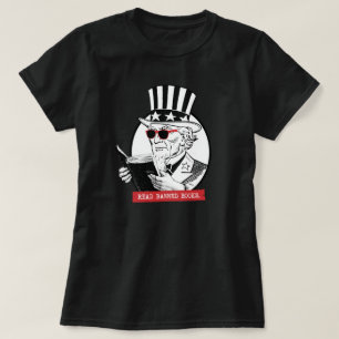 Farbror Sam Reads Banned Bokar T Shirt