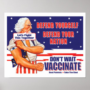 Farbror Sam Retro Vaccinera Lägg Till Din Egen Slo Poster