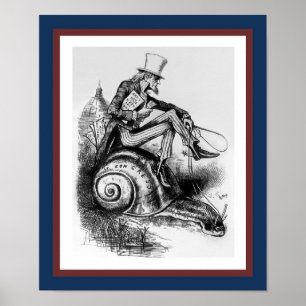 Farbror Sam Riding i kongressen Snigel Poster