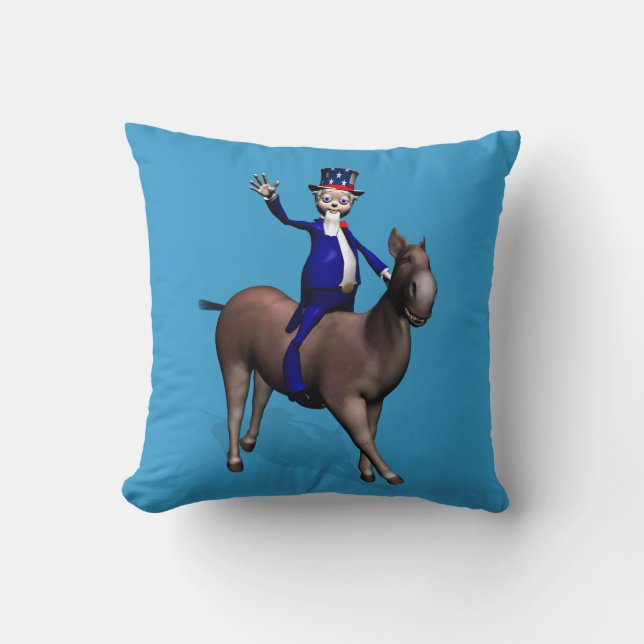 farbror Sam Riding på Donkey Kudde (Framsida)