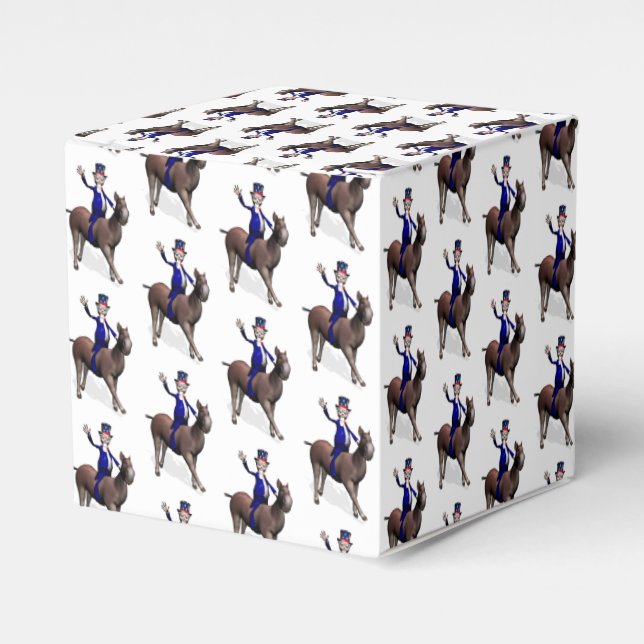 farbror Sam Riding på Donkey Presentaskar (Framsidan Sidan)