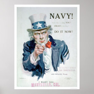 Farbror Sam ringer dig! Enlist Navy (US02148B) Poster
